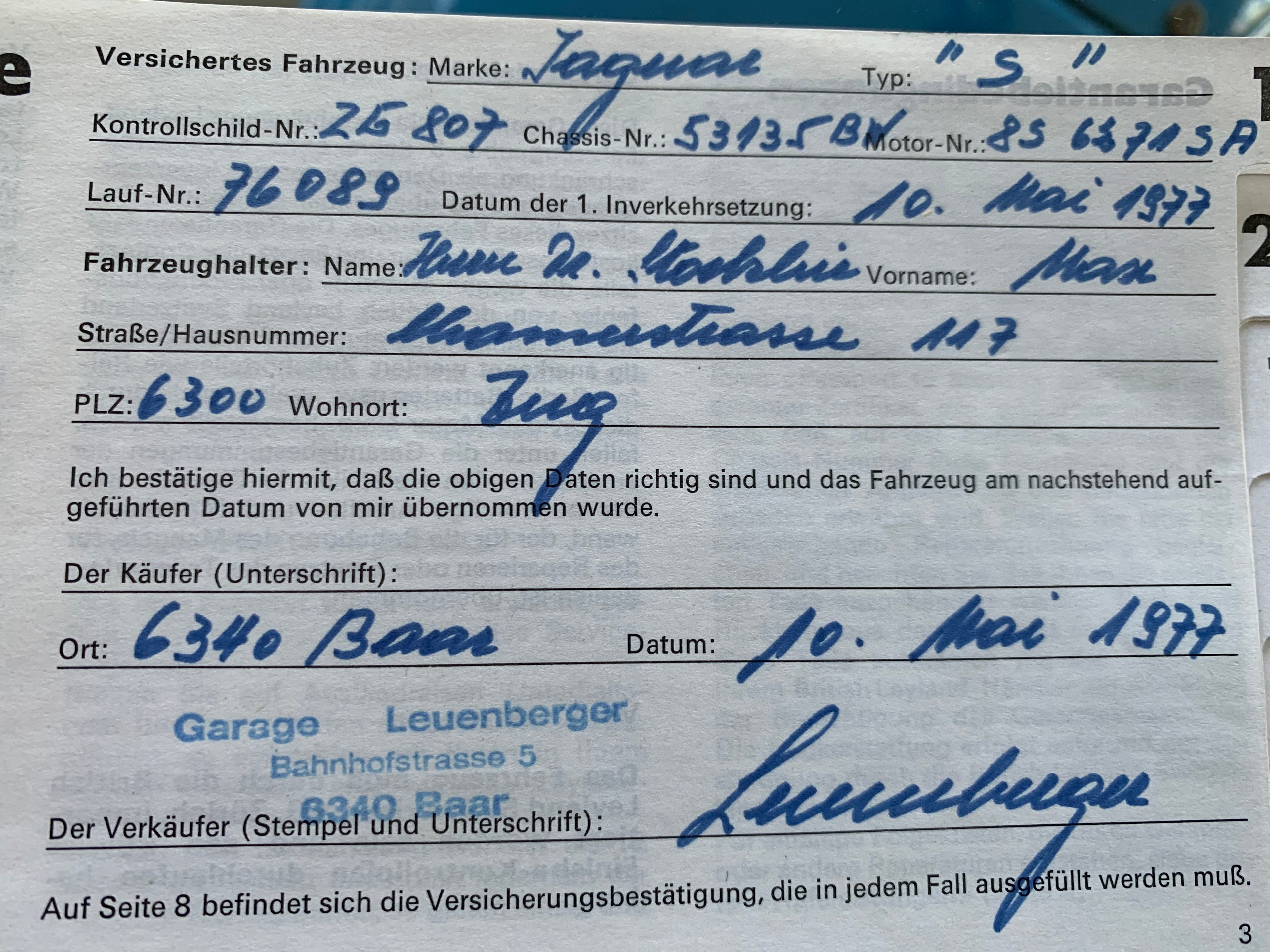 Jaguar XJS-HE 1977 V12 serie I