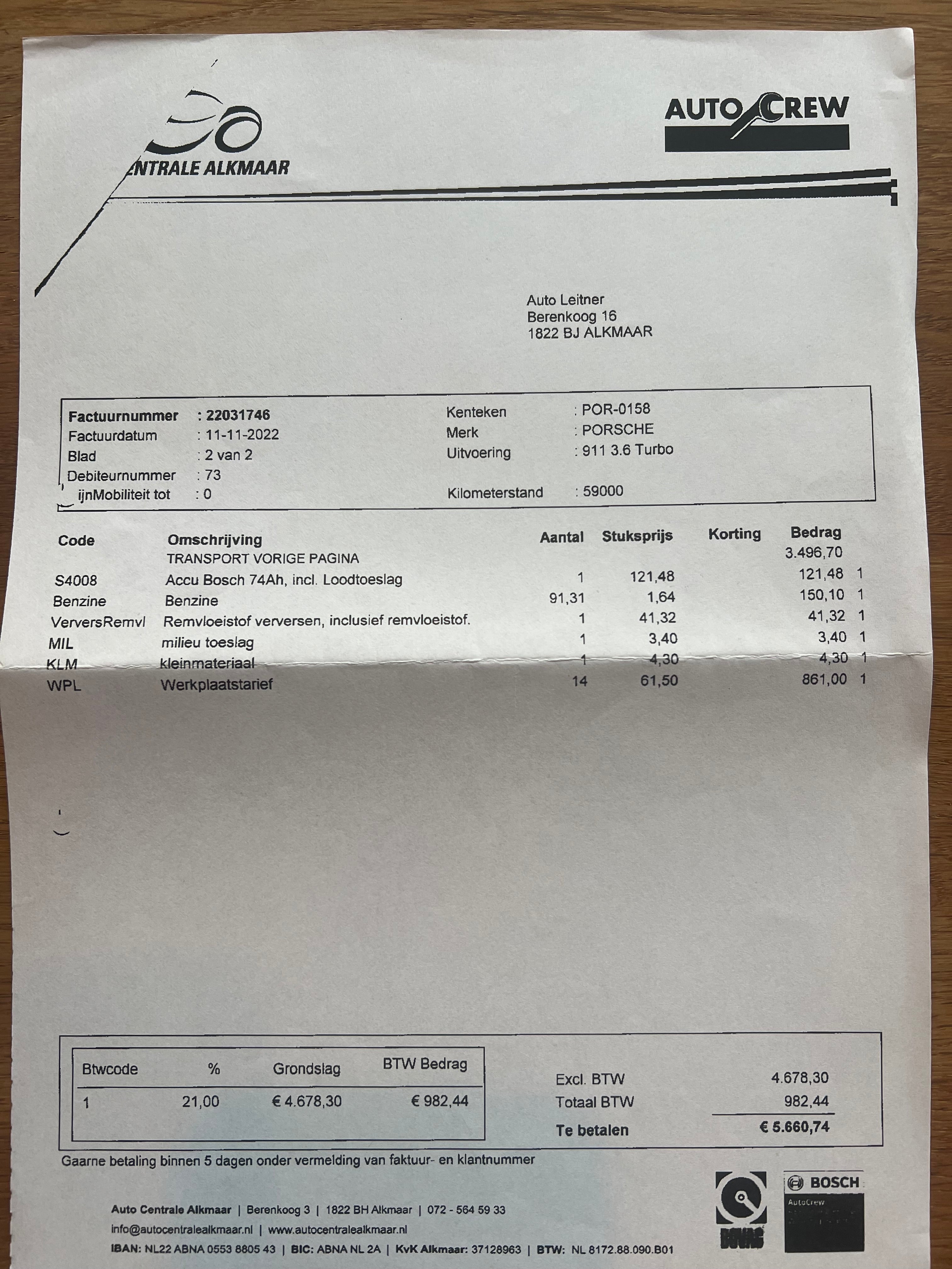 PORSCHE 911 TURBO VERKOCHT