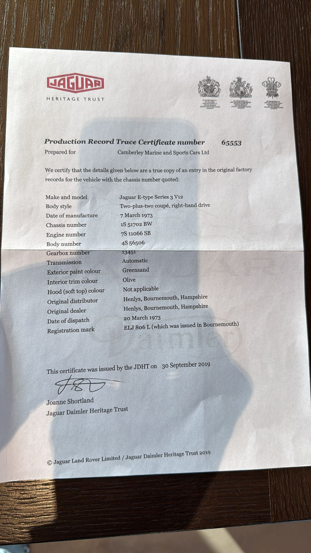 JAGUAR E-Type Series 3